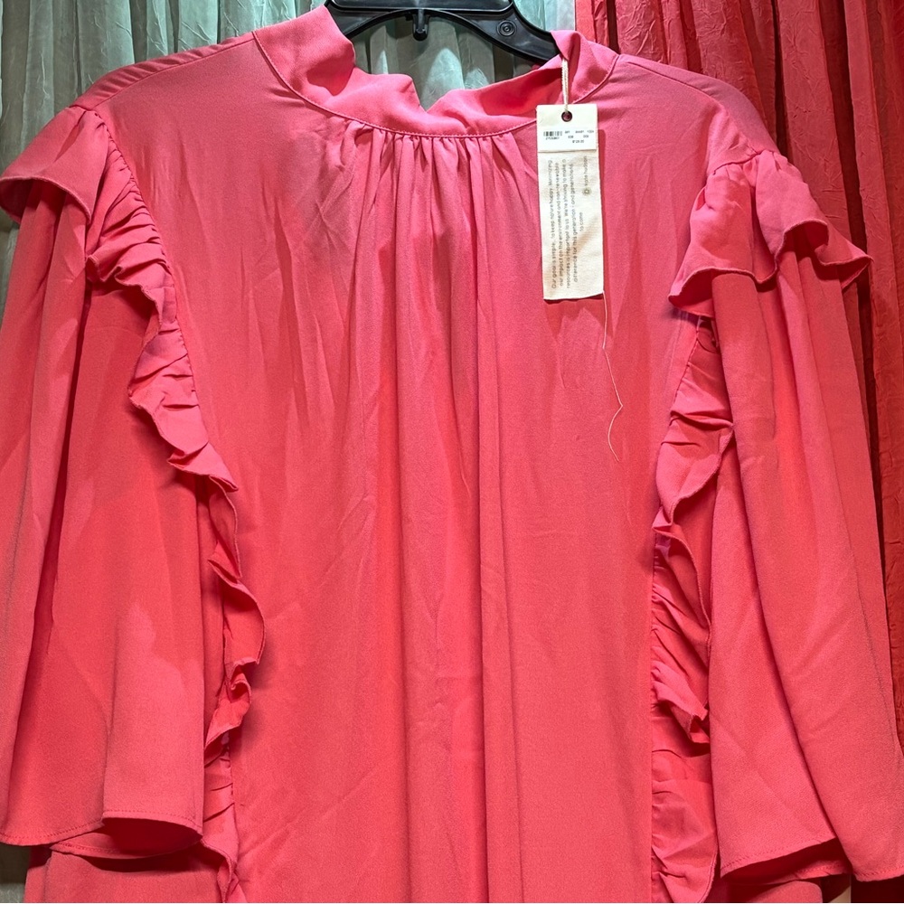 Elegant Pink Ruffle Dress - Picture 2 of 4